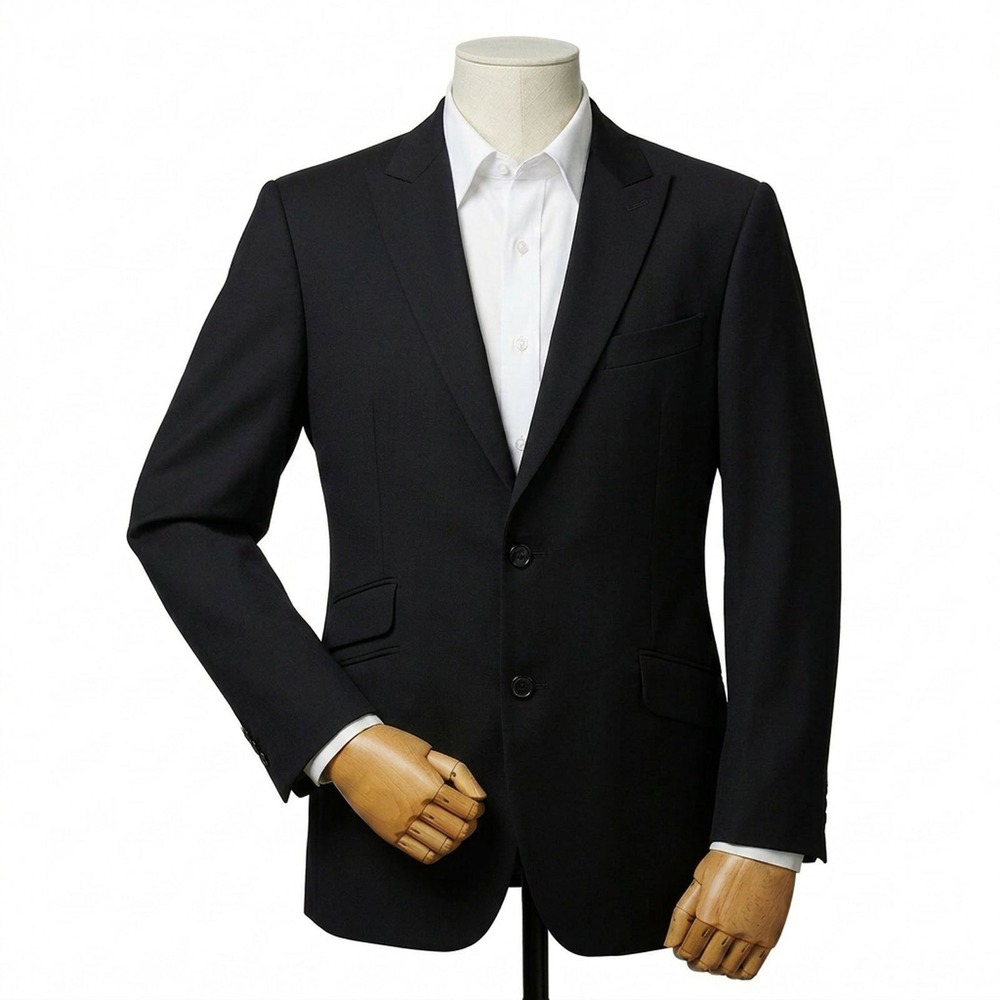 Vintage Dolce Gabbana Suit Jacket Black Wool Blend Blazer Made In Italy Mens 40R